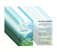 200 Pcs The King Is Coming Gospel Tract Christian Inspirational Bible Verses, Salvation with Bible Quotes, Prophecy for Evangelism, Encouragement and Christian Gifts