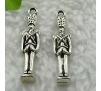 200 pcs tibet silver rank-and-file soldiers pendant 31x7mm B421