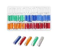 200 PCS Torpedo Fuses Continental Torpedo Fuse with Plastic Storage Box for European Vintage Old Style Classic Cars, 5A 8A 10A 16A 25A