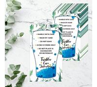 200 PCS Tumbler Care Instruction Cards, Double-Side Printing Customer Direction Card Cup/Mug/Glass Care Tips for Small Business Online Shop Owner (Eucalyptus, 3.5” x 2”)