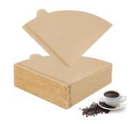 200 Pcs Unbleached Cone Filter Paper - Size 02, for Coffee Dripper & Pour Over Maker, 1-4 Cups