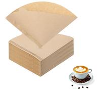 200 PCS V60 Coffee Filter Papers, Natural Brown Disposable Coffee Filter Paper Size 2, Compatible with V60 Dripper Makers (1-4 Cups) (Brown)