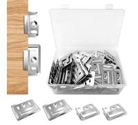 200 Pcs Wall Buckle, Drywall Anchor Clips Kit with Storage Box, 410 Stainless Steel Drywall Repair Clips for TV Mounts, Floating Shelves, Cabinets, Pictures & Mirrors - Large & Small