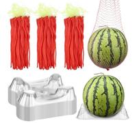 200 Pcs Watermelon Hammock Cradle Reusable Melon Nets Plastic Watermelon Cradle Holds up to 20 lbs Melon Hammocks Hanging Bags Support Stand Protects Garden Plant Honeydew Cantaloupes Pumpkin