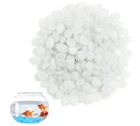 200 PCS White Glow in The Dark Pebbles, Mini Fish Tank Gravel Stones, Luminous White Stones for Garden Powered by Light or Solar, Garden Pebbles for Plant Pots, Outdoor, Lawn Yard, Walkway
