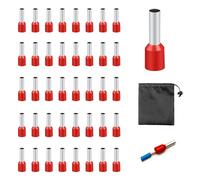 200 Pcs Wire Ferrules 10mm² Set with Drawstring Storage Bag, Ferrules for Insulation and Flame Retardancy, Crimping Tool Crimp Connectors for Wire Connection