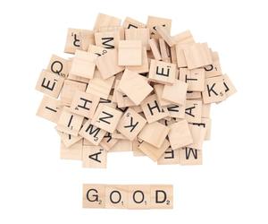 200 PCS Wooden Tiles Letters,Wooden Letters for Crafts,Spelling Blocks