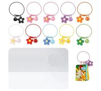200 PCS Yoto Cards Holder, 4 X 2.5cm Pasteable Labels with 10 PCS Card Rings, Durable Card Hanger for Kids to Sort and Protect Their Durable Cards Collections