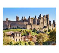 200-piece（35x25cm） Adult Puzzle Girl City Castle French Carcassonne Castle Toy Game Home Decor Travel Gift
