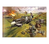 200-piece（35x25cm） paper jigsaw puzzle, military combat theme, leisure and brain-teasing game toy, stress-relieving game,