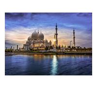 200-piece（35x25cm） puzzle of the Tower Mosque, an architectural structure in the United Arab Emirates, Sheikh Zayed Mosque, Abu Dhabi Emirate