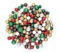 200 Piece Christmas Sequins Foam Balls - 1.2cm & 1.7cm Mini Polystyrene Craft Balls for DIY Crafts, School Projects, Party & Christmas Decorations