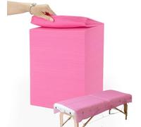 200 Piece Disposable Massage Table Sheets 31" x 71" - Non-Woven Fabric Bed Covers for Spa, Massage, Beauty & Tattoos - Breathable, Hygienic (Pink)