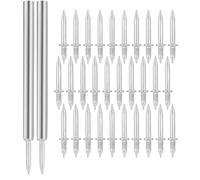 200 Piece Double Headed Seamless Nails Skirting Board Nail SetNon-Marking NailsCambric NailsConcealed Form Screws for Home Decor Carpentry and Construction Industry with 2 Sleeve Tools