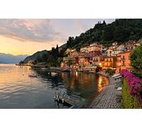 200 Piece Jigsaw Puzzle for Adults "A Quiet Evening at Lake Como, Italy" 35x25CM