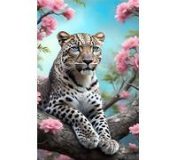 200 Piece Jigsaw Puzzle for Adults Animal Leopard Flower - Fun Challenges & Brainteasing Adult Jigsaws - Puzzle Games 200 Piece