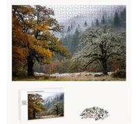 200 Piece Jigsaw Puzzle for Adults, Autumn & Forest Premium Wooden Puzzles with Poster, Classic Cut, Interlocking Pieces for Home Decor & Mindfulness 14 x 10 in - Aged 14+ Only (Not a Toy) P3#141