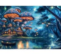 200 Piece Jigsaw Puzzle for Adults Fantasy Mushroom - Fun Challenges & Brainteasing Adult Jigsaws - Puzzle Games 200 Piece