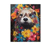 200 Piece Jigsaw Puzzle for Adults Flower Otter - Fun Challenges & Brainteasing Adult Jigsaws - Puzzle Games 200 Piece