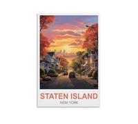 200 Piece Jigsaw Puzzle for Adults,Staten Island New York,Creative Puzzles for Adults Kids Family Educational Games Home Decoration Gift 35x25cm