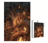 200 Piece Jigsaw Puzzle for Adults,Treehouse & Landscape Premium Wooden Puzzles with Poster,Classic Cut,Interlocking Pieces for Home Decor & Mindfulness 14 x 10 in - Aged 14+ Only (Not a Toy) P3#785