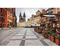 200 Piece Jigsaw Puzzle Stand City Buildings Prague Square Architecture Prague Old Town Square Tyne Church 35x25CM