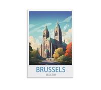 200 Piece Jigsaw Puzzles，Brussels Belgium Puzzles for Adults Educational Game Challenge Toy 200 Pieces 35x25cm