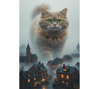 200 Piece Jigsaw Puzzles for Adults Animal Cat City, Educational Games, Challenging & Brainteasing for Men Women Elders Seniors, Puzzle 200 Pieces