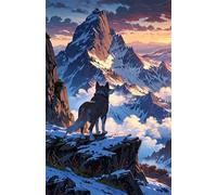 200 Piece Jigsaw Puzzles for Adults Animal Wolf Mountain Challenging Puzzle Educational Games Puzzle for Adults 200 Pieces Family Game Great Gift Idea, 13.8 x 9.8 inch
