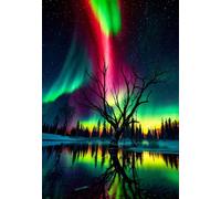 200 Piece Jigsaw Puzzles for Adults Aurora Scenery Challenging Puzzle Educational Games Puzzle for Adults 200 Pieces Family Game Great Gift Idea, 13.8 x 9.8 inch