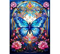 200 Piece Jigsaw Puzzles for Adults Butterfly Rose Puzzle Fun Challenges Perfect for Relaxation Letter Printed on Back Interlock Perfectly No Dust for Men Women Elders Seniors 13.8 x 9.8 inch