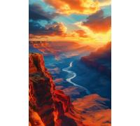 200 Piece Jigsaw Puzzles for Adults, Cliffs Canyons Sunrise Classic Puzzle, 13.8x9.8 inch, Premium Interlocking No Dust, Family Indoor Activity