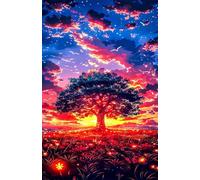 200 Piece Jigsaw Puzzles for Adults, Educational Games, Difficult, Logic Puzzles, Sunset Trees Puzzles for Adults, Puzzle 200 Pieces