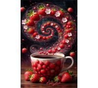 200 Piece Jigsaw Puzzles for Adults Flower Strawberries Puzzle Fun Challenges Perfect for Relaxation Letter Printed on Back Interlock Perfectly No Dust for Men Women Elders Seniors 13.8 x 9.8 inch