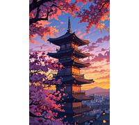 200 Piece Jigsaw Puzzles for Adults Flower Tower Scenery Challenging Puzzle Educational Games Puzzle for Adults 200 Pieces Family Game Great Gift Idea, 13.8 x 9.8 inch