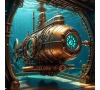 200 Piece Jigsaw Puzzles for Adults Golden Submarine, Impossible Puzzle for adults, Challenging Adult jigsaw puzzles 200 pieces, puzzle Classic Educational Games, Fun Activity for Family