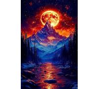200 Piece Jigsaw Puzzles for Adults Moon Mountain River Challenging Puzzle Educational Games Puzzle for Adults 200 Pieces Family Game Great Gift Idea, 13.8 x 9.8 inch