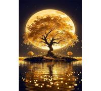 200 Piece Jigsaw Puzzles for Adults, Moon Tree Reflection Classic Puzzle, 13.8x9.8 inch, Premium Interlocking No Dust, Family Indoor Activity