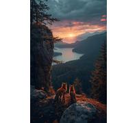 200 Piece Jigsaw Puzzles for Adults Mountain Animal Sunset Challenging Puzzle Educational Games Puzzle for Adults 200 Pieces Family Game Great Gift Idea, 13.8 x 9.8 inch