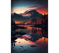200 Piece Jigsaw Puzzles for Adults Mountain River Landscape Challenging Puzzle Educational Games Puzzle for Adults 200 Pieces Family Game Great Gift Idea, 13.8 x 9.8 inch