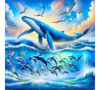 200 Piece Jigsaw Puzzles for Adults Ocean Creatures, Impossible Puzzle for adults, Challenging Adult jigsaw puzzles 200 pieces, puzzle Classic Educational Games, Fun Activity for Family
