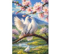 200 Piece Jigsaw Puzzles for Adults Pigeon Flower, Puzzles 200 Pieces for Adults, 14x10 inch Difficult Jigsaw Puzzles with Letters on Back, Fun puzzle for Family Activity