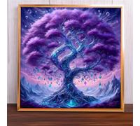 200 Piece Jigsaw Puzzles for Adults Purple Magic Tree, 28x28cm Puzzles for adults 200 Pieces, Fun Present & Activity for Home, Jigsaw Puzzle for Birthday