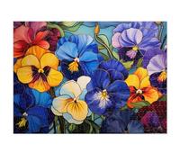 200 Piece Jigsaw Puzzles for Adults, Puzzle Educational Games, Challenging Puzzle, Puzzles 200 Pieces Blue Flowers