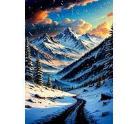 200 Piece Jigsaw Puzzles for Adults Snow Mountain Landscape Challenging Puzzle Educational Games Puzzle for Adults 200 Pieces Family Game Great Gift Idea, 13.8 x 9.8 inch
