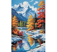 200 Piece Jigsaw Puzzles for Adults Snowy Mountain Landscape Challenging Puzzle Educational Games Puzzle for Adults 200 Pieces Family Game Great Gift Idea, 13.8 x 9.8 inch