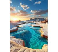 200 Piece Jigsaw Puzzles for Adults Sunrise River Puzzle Fun Challenges Perfect for Relaxation Letter Printed on Back Interlock Perfectly No Dust for Men Women Elders Seniors 13.8 x 9.8 inch