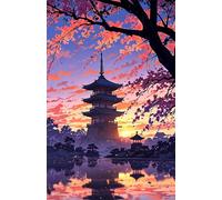 200 Piece Jigsaw Puzzles for Adults Sunrise Tower Lake Challenging Puzzle Educational Games Puzzle for Adults 200 Pieces Family Game Great Gift Idea, 13.8 x 9.8 inch
