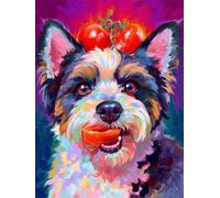 200 Piece Jigsaw Puzzles for Adults Tomato Dog, Puzzles 200 Pieces for Adults, 14x10 inch Difficult Jigsaw Puzzles with Letters on Back, Fun puzzle for Family Activity