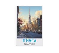 200 Piece Jigsaw Puzzles,Ithaca New York,DIY Puzzles for Challenging Family Activity Games Home Wall Decor Art Craft Unique Gifts 35x25cm